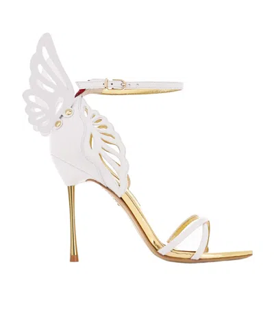Sophia Webster Round Head High-heeled Sandals In White