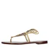 Sophia Webster Talulah Metallic Butterfly Cutout Flat Mule Sandals In Oro Metallici E Grigi