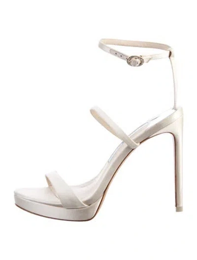 Pre-owned Sophia Webster Satin Crystal Embellishments Sandals In Black