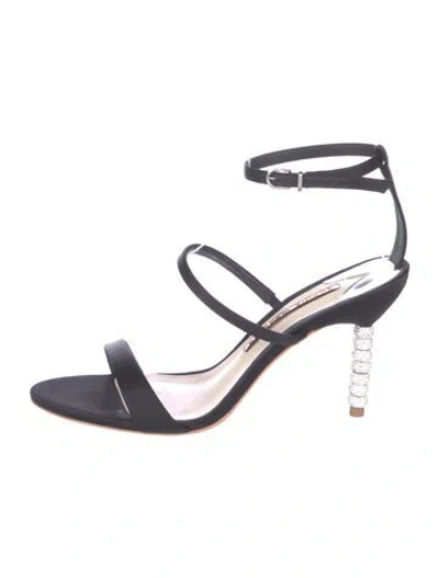 Pre-owned Sophia Webster Satin Crystal Embellishments Sandals In Blue