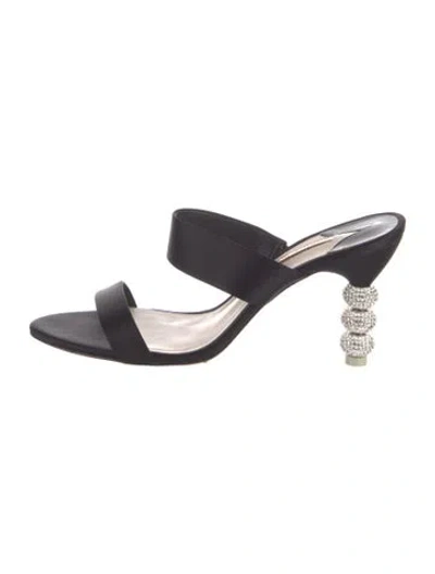 Pre-owned Sophia Webster Satin Crystal Embellishments Slides In Multi