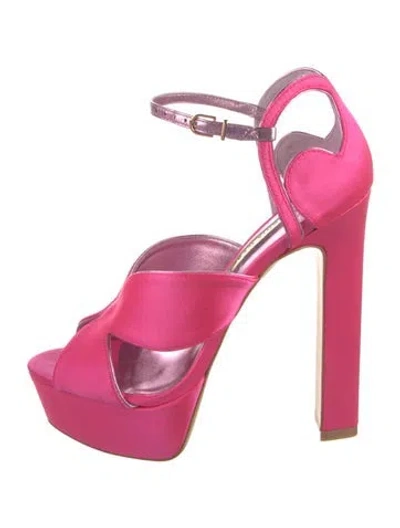 Pre-owned Sophia Webster Satin D'orsay Pumps W/ Tags In Pink