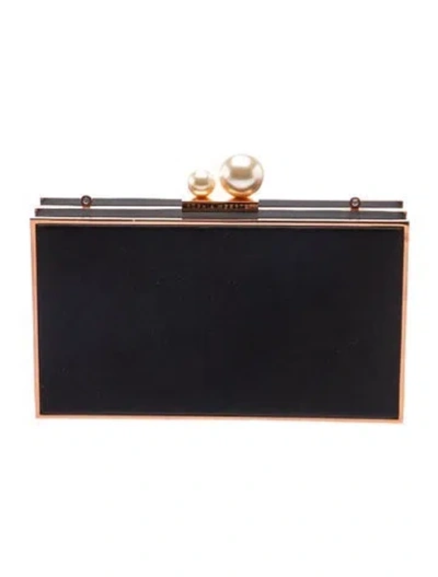 Pre-owned Sophia Webster Satin Minaudière In Black