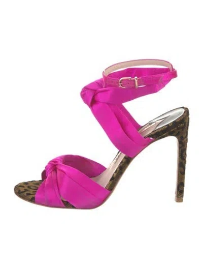 Pre-owned Sophia Webster Satin Sandals In Pink