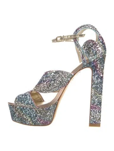 Pre-owned Sophia Webster Sequins Patterned Sandals In Blue