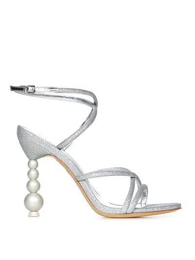 Sophia Webster Silver Pearl Sandals