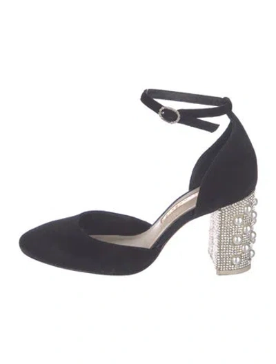 Pre-owned Sophia Webster Suede Crystal Embellishments Pumps In Blue