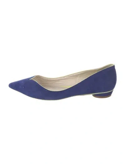 Pre-owned Sophia Webster Suede Flats In Blue