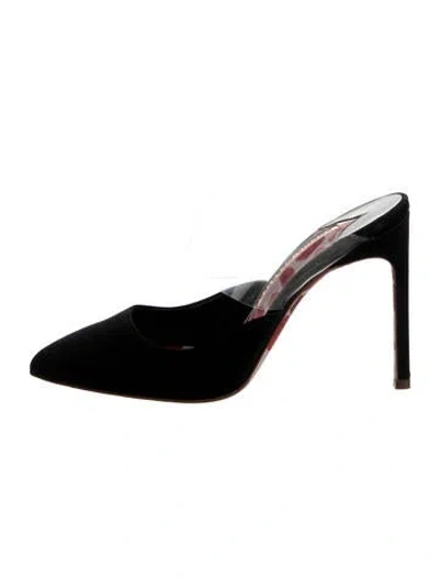 Pre-owned Sophia Webster Suede Mules In Black