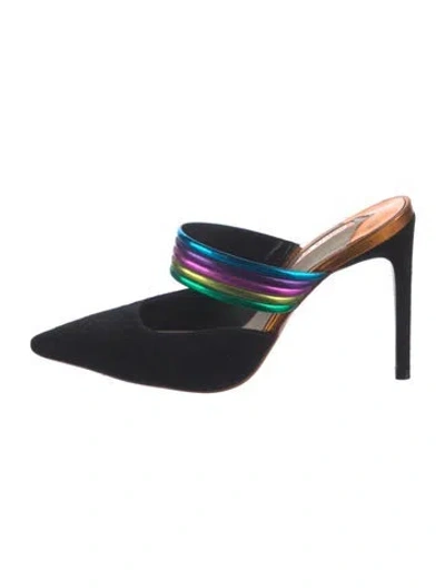 Pre-owned Sophia Webster Suede Mules In Multicolor