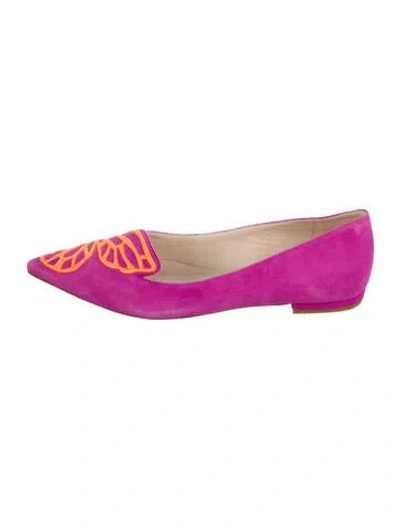 Pre-owned Sophia Webster Suede Patterned Loafers In Purple