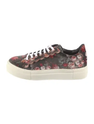 Pre-owned Sophia Webster Suede Printed Sneakers W/ Tags In White