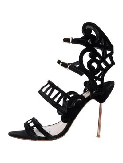 Pre-owned Sophia Webster Suede Sandals In Black