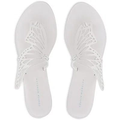 Sophia Webster Talulah Mule Womens Leather Flats Slide Sandals In White