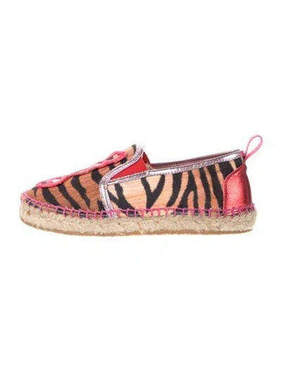 Pre-owned Sophia Webster Babies' Toddler Girl's Canvas Embroidered Espadrilles In Brown
