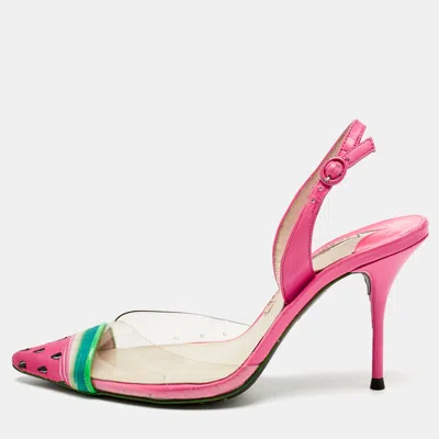 Sophia Webster Transparent/rose Pink Leather And Pvc Coco Slingback Pumps In Multi