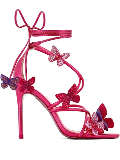 Sophia Webster Vanessa Butterfly Heeled Sandals In Pink