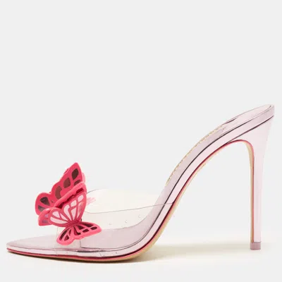 Pre-owned Sophia Webster Vanessa Size 40 Transparent/pink Pvc Slide Sandals