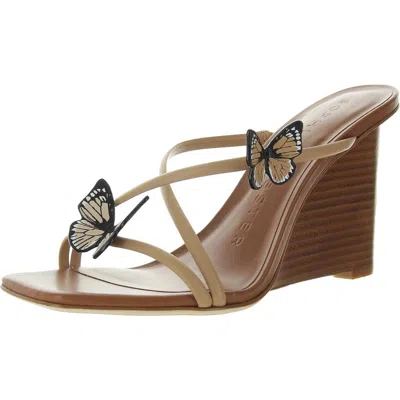 Sophia Webster Vanessa Womens Strappy Leather Wedge Sandals