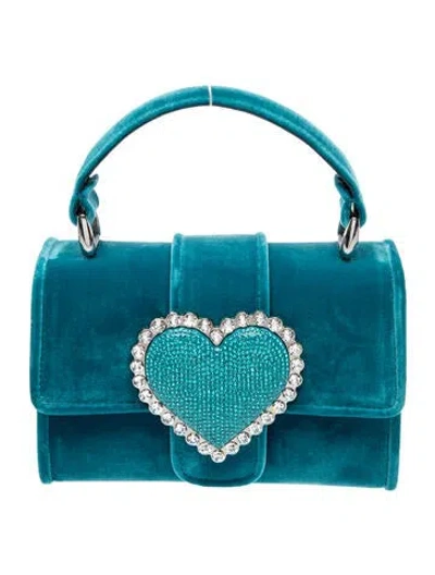Pre-owned Sophia Webster Velvet Top Handle Bag In Blue