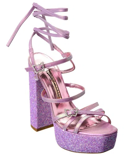 Sophia Webster Venus Leather Platform Sandal In Pink