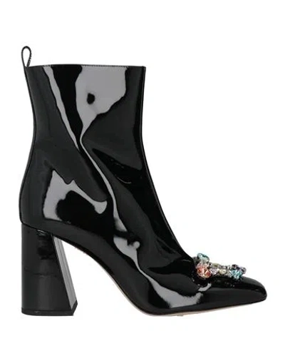 Sophia Webster Woman Ankle Boots Black Size 8 Leather