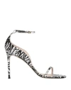Sophia Webster Woman Sandals Black Size 5.5 Leather In Black