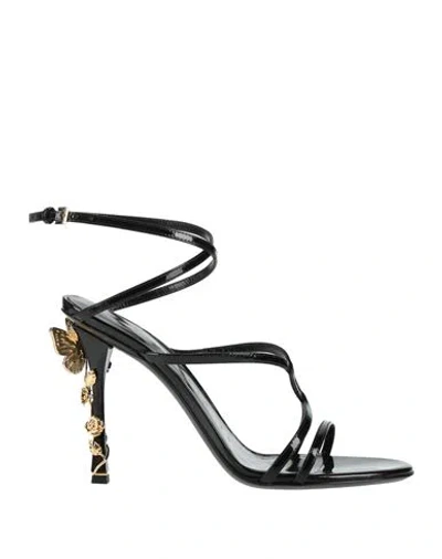 Sophia Webster Woman Sandals Black Size 7 Leather In Multi