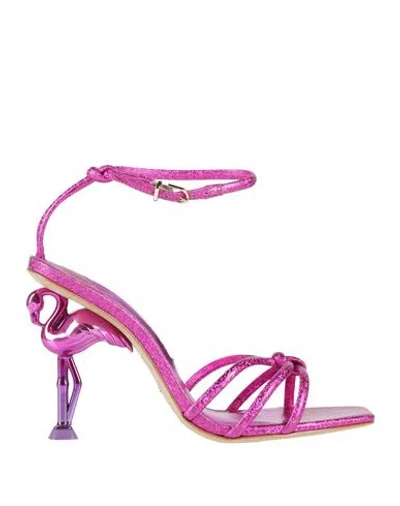 Sophia Webster Flo Flamingo 115mm Confetti Sandals In Pink