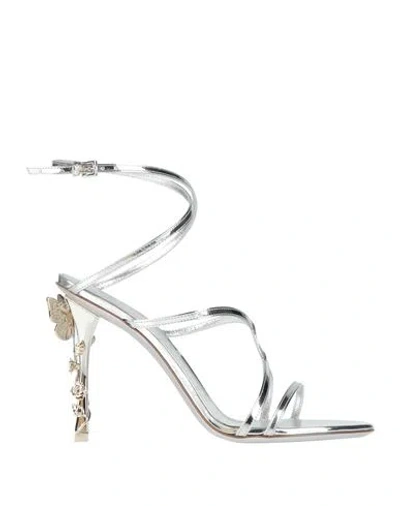 Sophia Webster Woman Sandals Silver Size 11 Leather