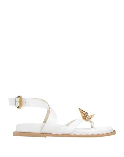 Sophia Webster Mariposa Flat Sandals In White