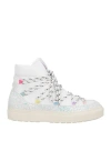 Sophia Webster Woman Sneakers White Size 8 Leather, Textile Fibers In White