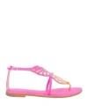 Sophia Webster Round Head Flat-soled Sandals In Pink
