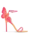 SOPHIA WEBSTER WOMEN'S CHIARA 100MM EMBROIDERED BUTTERFLY SANDALS
