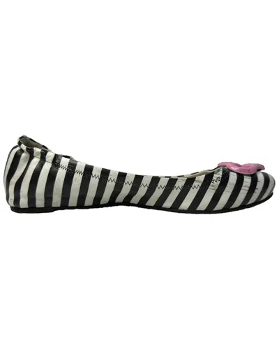 Pre-owned Sophia Webster Women's Leather Miami Striped Ballet Flat (authentic Pre-loved)