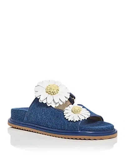 Sophia Webster Women's Margarita Daisy Slide Sandals In Denim