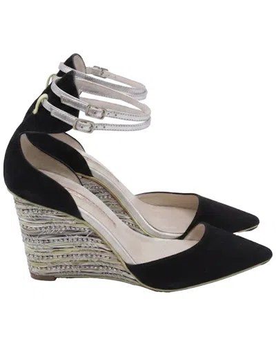 Pre-owned Sophia Webster Women's Suede Lexi Beaded Wedge Pump (authentic Pre-loved)