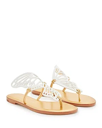 Sophia Webster Women's Talulah Butterfly Leather Sandals In White Gold