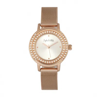 Sophie And Freda Cambridge Bracelet Watch With Swarovski Crystals In Gold