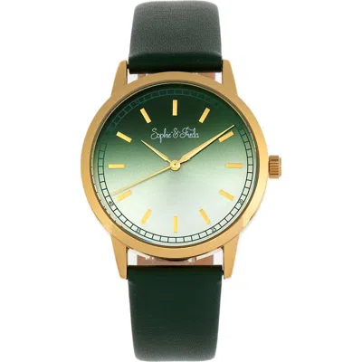 Sophie And Freda San Diego Leather-band Watch In Green