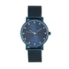Sophie And Freda Savannah Mesh Bracelet Watch With Swarovski Crystals In Blue