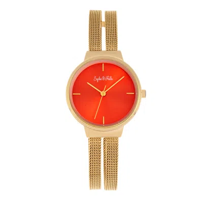 Sophie And Freda Sedona Bracelet Watch In Orange