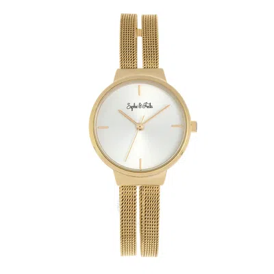 Sophie And Freda Sedona Quartz Silver Dial Ladies Watch Sf5303 In Silver Tone/gold Tone
