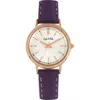 Sophie And Freda Berlin Quartz Silver Dial Ladies Watch Sf4805 In Purple