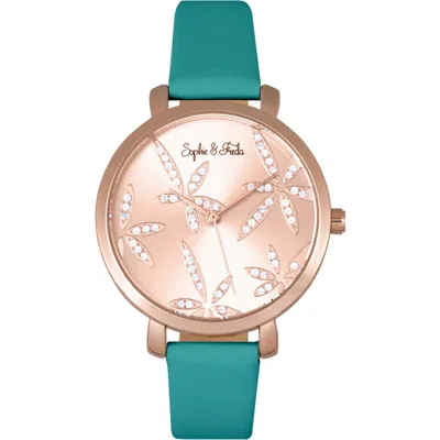 Sophie And Freda Sophie & Freda Key West Leather-band Watch W/swarovski Crystals