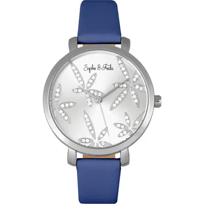 Sophie And Freda Sophie & Freda Key West Leather-band Watch W/swarovski Crystals In Multi