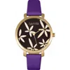 Sophie And Freda Sophie & Freda Key West Leather-band Watch W/swarovski Crystals In Multi