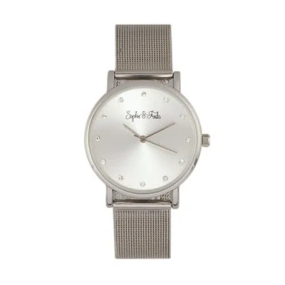 SOPHIE AND FREDA SOPHIE AND FREDA SOPHIE & FREDA SAVANNAH MESH BRACELET WATCH W/SWAROVSKI CRYSTALS