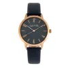 Sophie And Freda Vancouver Leather-band Watch In Blue