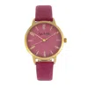 Sophie And Freda Vancouver Quartz Pink Dial Ladies Watch Sf4903 In Pink/gold Tone